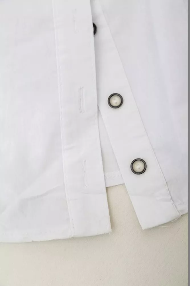 Купить Рубашка женская однотонная  -уценка, цвет белый, 230R068-1-U-322 - Фото №7