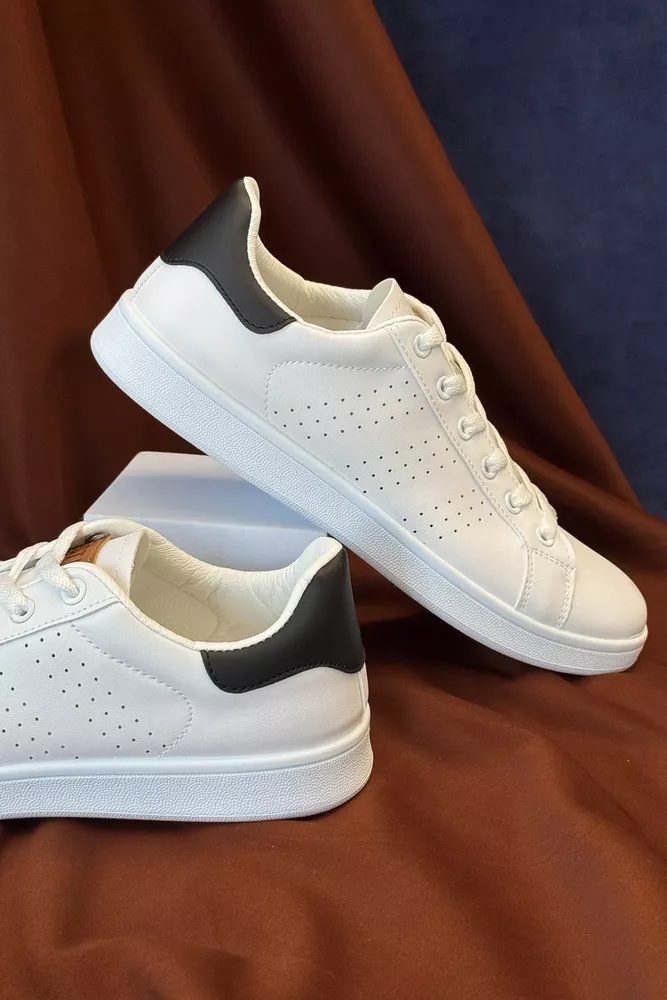 Купить Кеды мужские, цвет бело-черный, 248RR227 - Фото №6