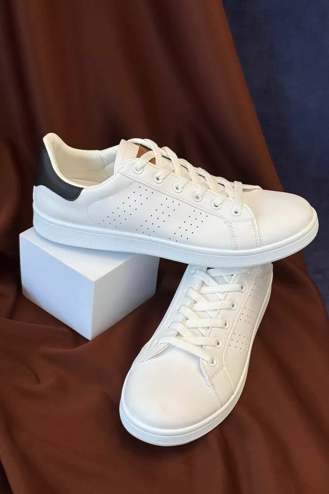 Купить Кеды мужские, цвет бело-черный, 248RR227 - Фото №1