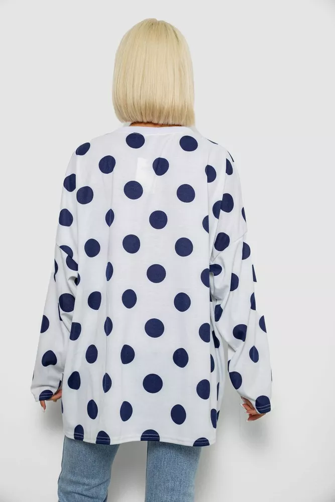 Купити Світшот жіночий в горох, колір молочний, 257R332-1 - Фото №4