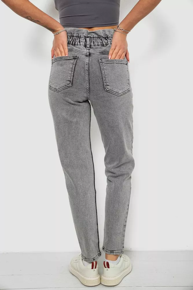 Купить Женские джинсы Baggy paperbag, цвет серый, 244R00109 - Фото №4