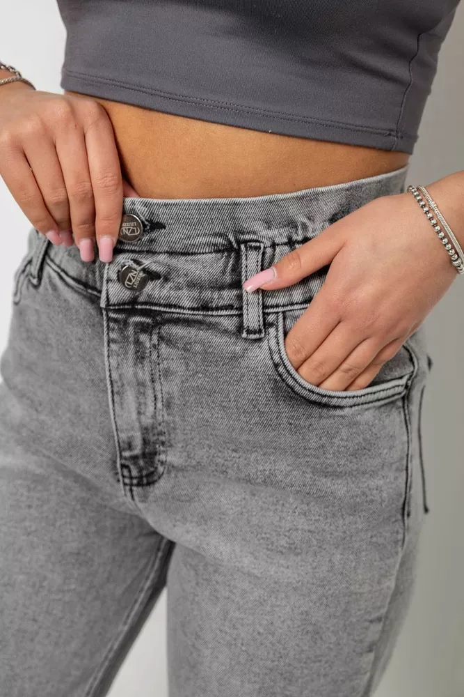 Купить Женские джинсы Baggy paperbag, цвет серый, 244R00109 - Фото №5