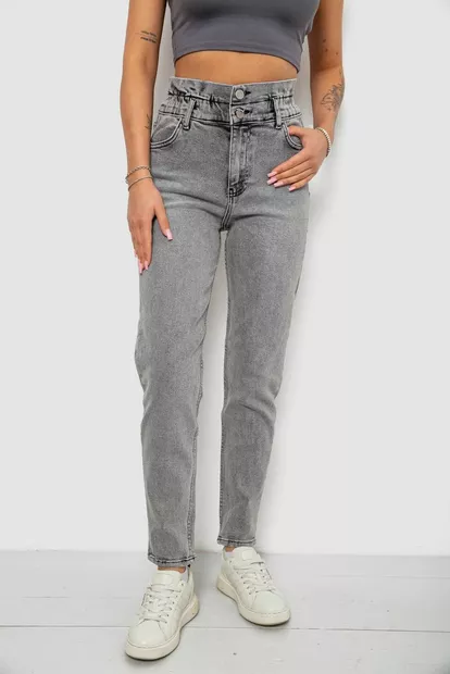 Женские джинсы Baggy paperbag, цвет серый, 244R00109