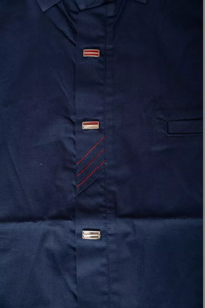 Купити Сорочка чоловіча однотонна  -уцінка, колір темно-синій, 214R7005-U-7 - Фото №6