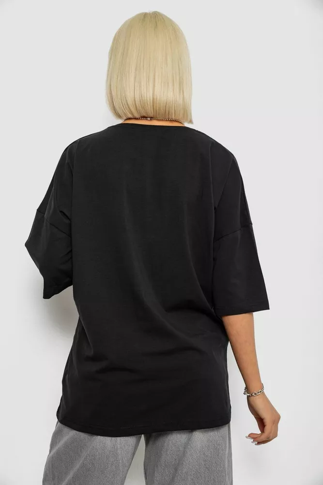 Купить Футболка женская с принтом, цвет черный, 244R2020 - Фото №4