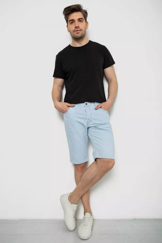 Купити Шорти чоловічі джинсові  -уцінка, колір світло-блакитний, 238R2025-U-9 - Фото №2