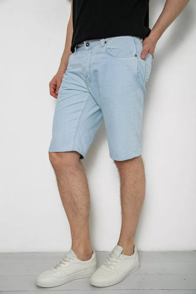 Купити Шорти чоловічі джинсові  -уцінка, колір світло-блакитний, 238R2025-U-9 - Фото №3