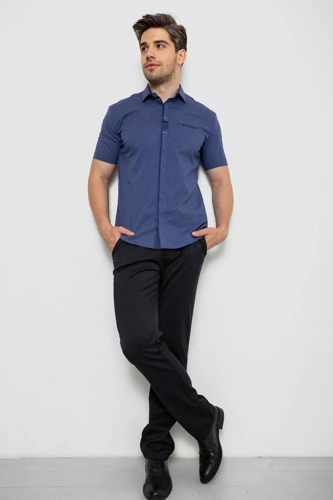 Купити Сорочка чоловіча з принтом  -уцінка, колір джинс, 214R7018-U оптом - Фото №2