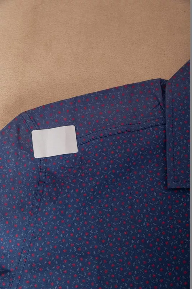 Купити Сорочка чоловіча з принтом  -уцінка, колір джинс, 214R7018-U оптом - Фото №6