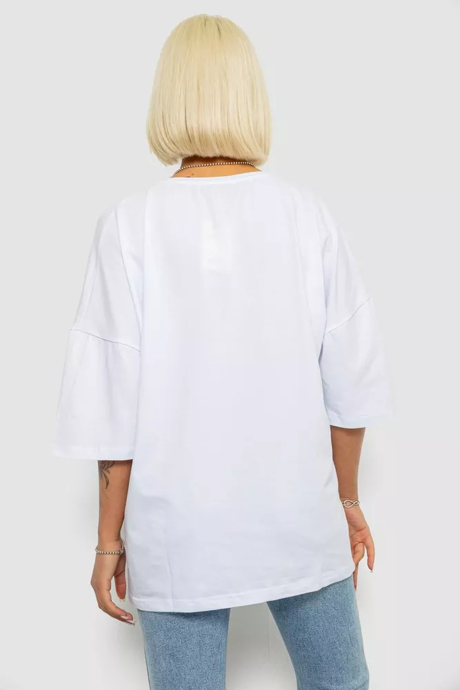 Купить Футболка женская с принтом, цвет белый, 244R2020 - Фото №4