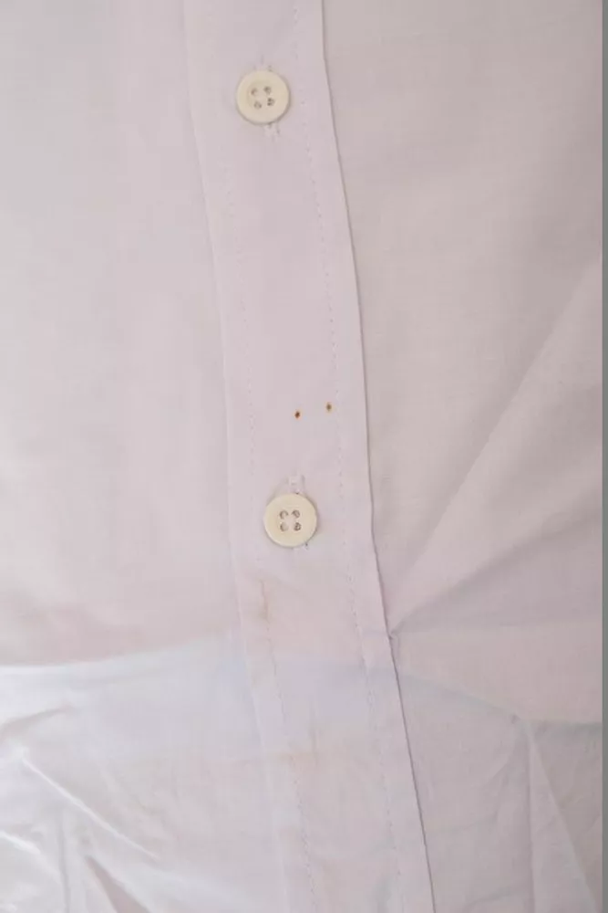 Купити Сорочка чоловіча однотонна  -уцінка, колір білий, 214R830-U-5 оптом - Фото №6