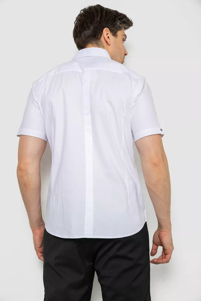 Купить Рубашка мужская однотонная  -уценка, цвет белый, 214R830-U-6 - Фото №4
