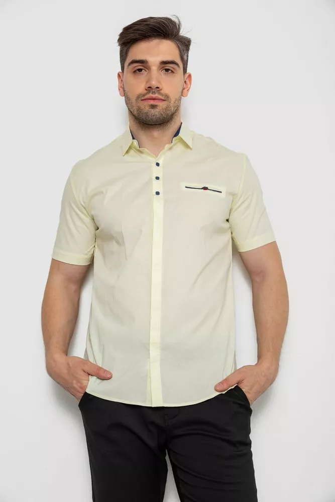 Купити Сорочка чоловіча класична  -уцінка, колір жовтий, 214R7114-1-U - Фото №1