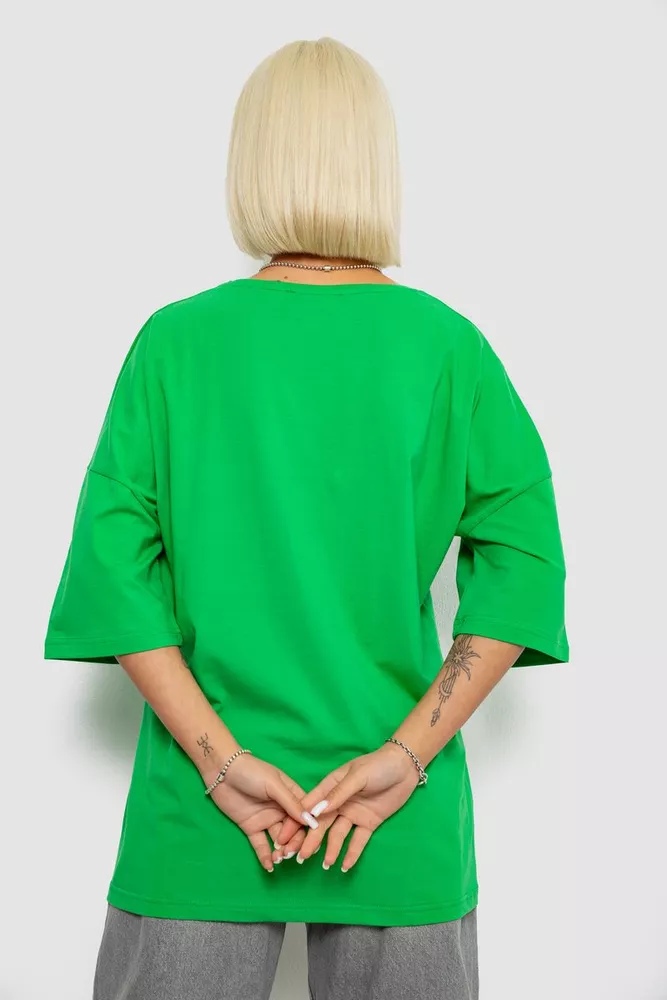Купити Футболка жіноча з принтом, колір зелений, 244R2020 - Фото №4