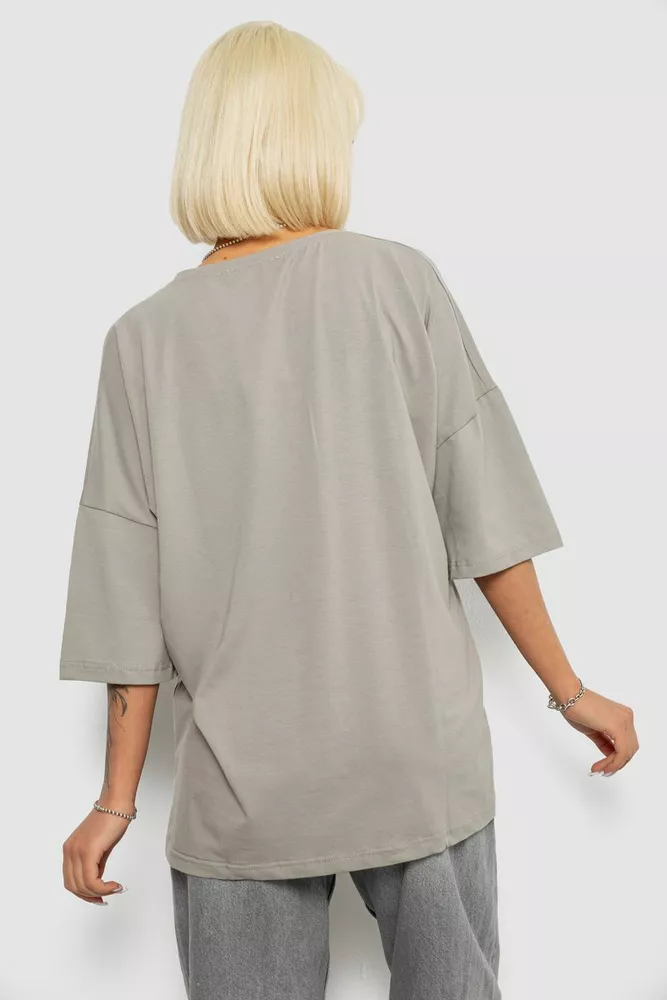 Купить Футболка женская с принтом, цвет серый, 244R2020 - Фото №4