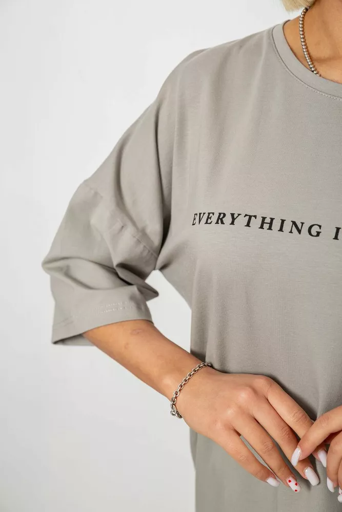 Купить Футболка женская с принтом, цвет серый, 244R2020 - Фото №5