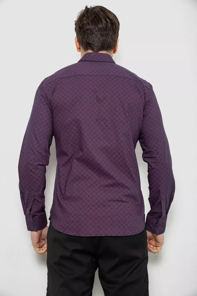 Купить Рубашка мужская с принтом, цвет фиолетовый, 186R6917-9 - Фото №4