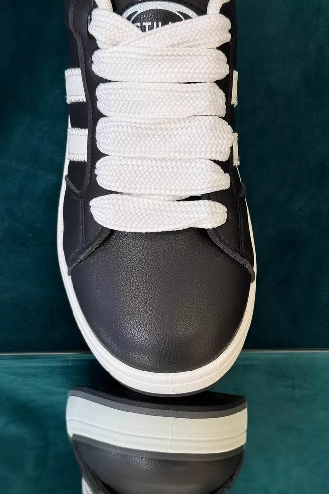 Купити Кросівки жіночі екошкіра, колір чорно-білий, 248RJH300-4 - Фото №2