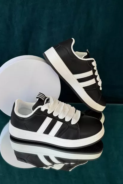 Кросівки жіночі екошкіра, колір чорно-білий, 248RJH300-4