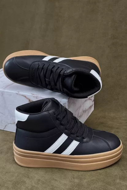 Кросівки жіночі демісезонні, колір чорно-білий, 248RWA160