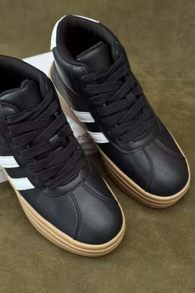 Купить Кроссовки женские демисезонные, цвет черно-белый, 248RWA160 - Фото №3