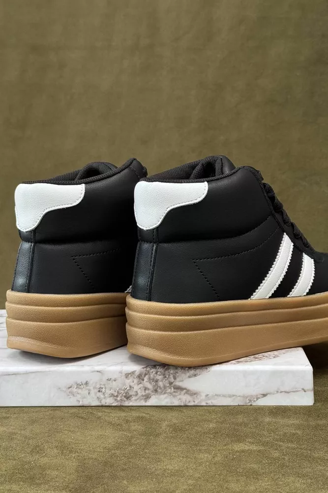 Купить Кроссовки женские демисезонные, цвет черно-белый, 248RWA160 - Фото №4