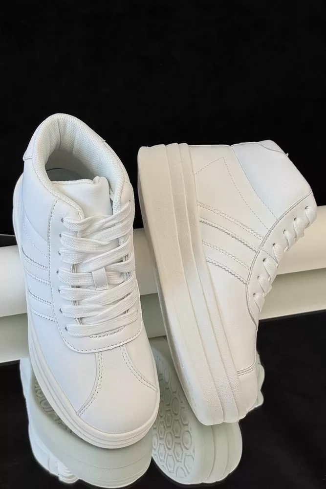 Купити Кросівки жіночі демісезонні, колір білий, 248RWA160 - Фото №3