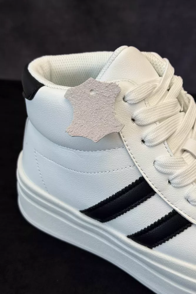 Купити Кросівки жіночі демісезонні, колір біло-чорний, 248RWA160 - Фото №6