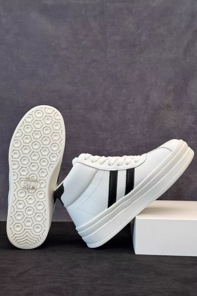 Купити Кросівки жіночі демісезонні, колір біло-чорний, 248RWA160 - Фото №5