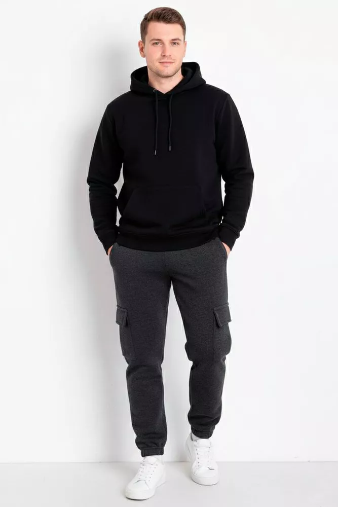 Купити Спортивні штани чоловічі на флісі, колір грифельний, 129RA9997 - Фото №2