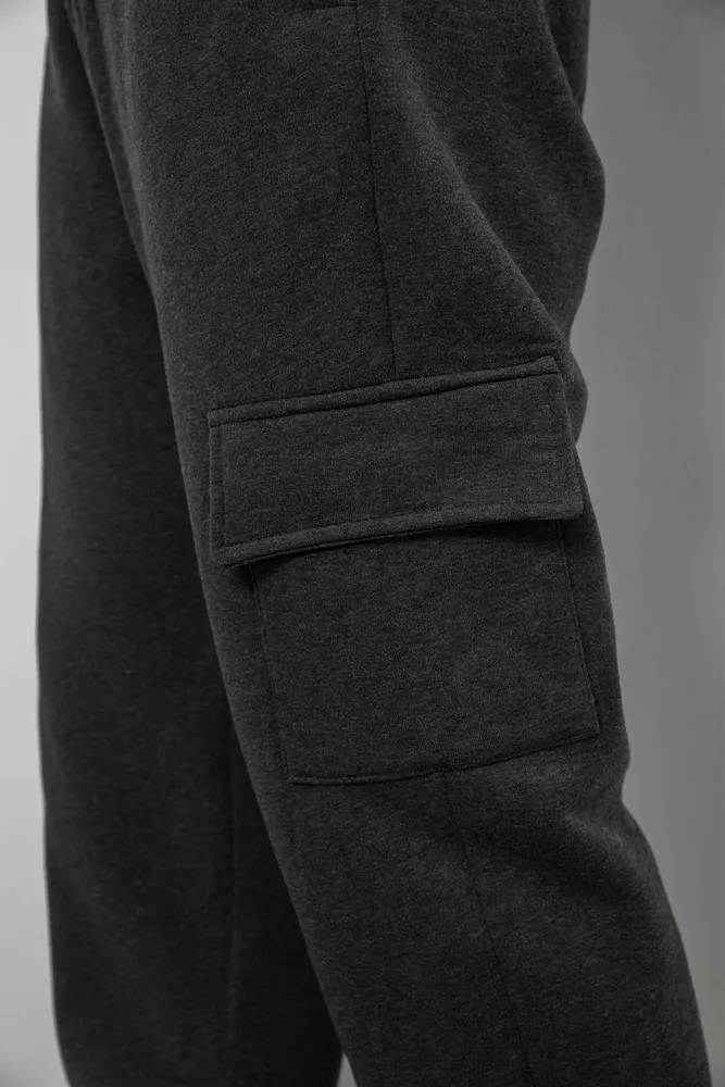 Купити Спортивні штани чоловічі на флісі, колір грифельний, 129RA9997 - Фото №6