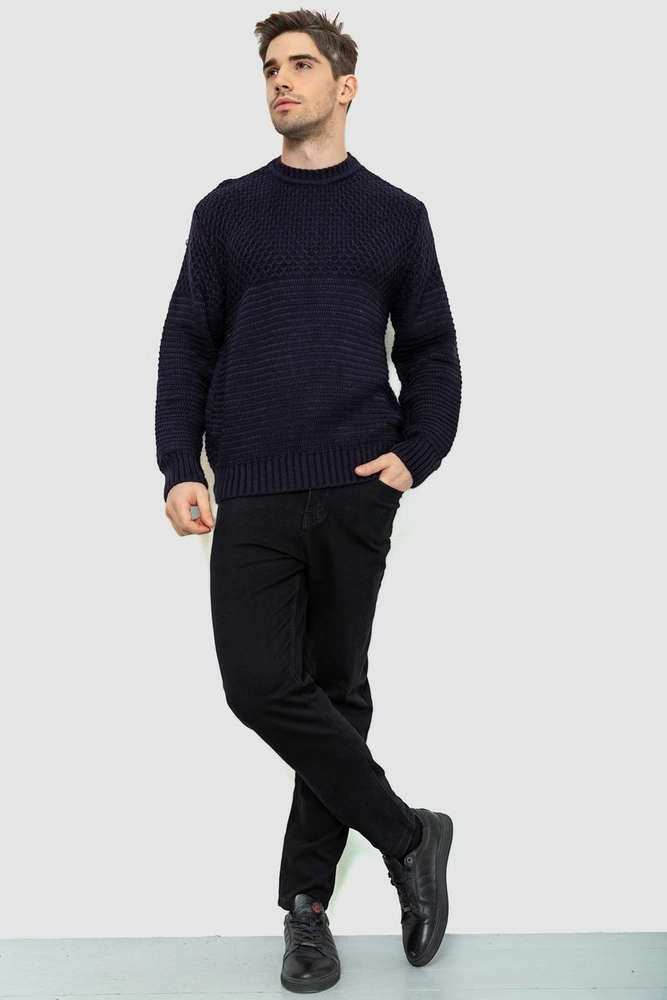 Купить Свитер мужской, цвет темно-синий, 214R0002 оптом - Фото №2