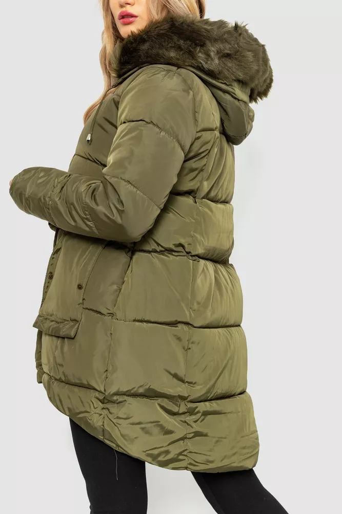Купити Куртка жіноча  -уцінка, колір хакі, 235R668-U - Фото №4