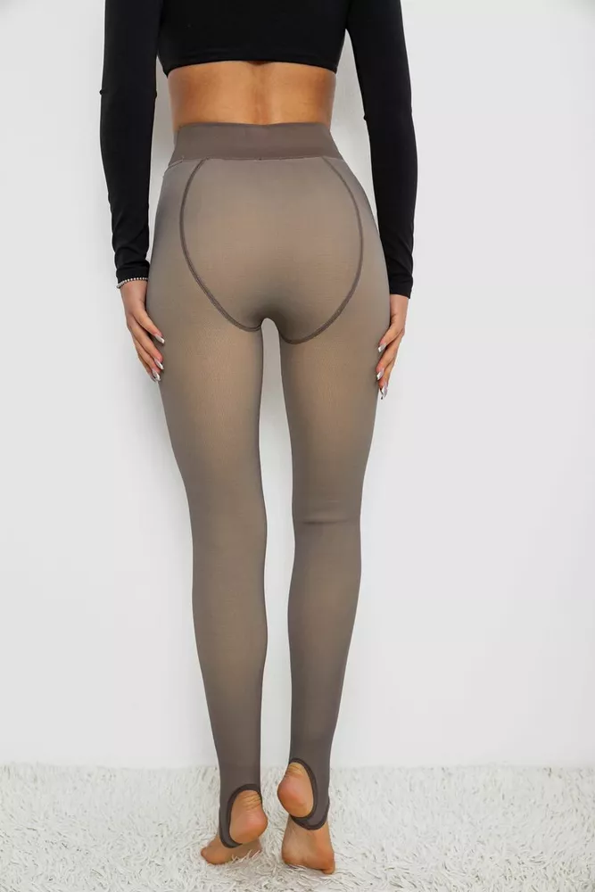 Купить Термолосины утепленные на меху, цвет коричневый, 139RP032 - Фото №4