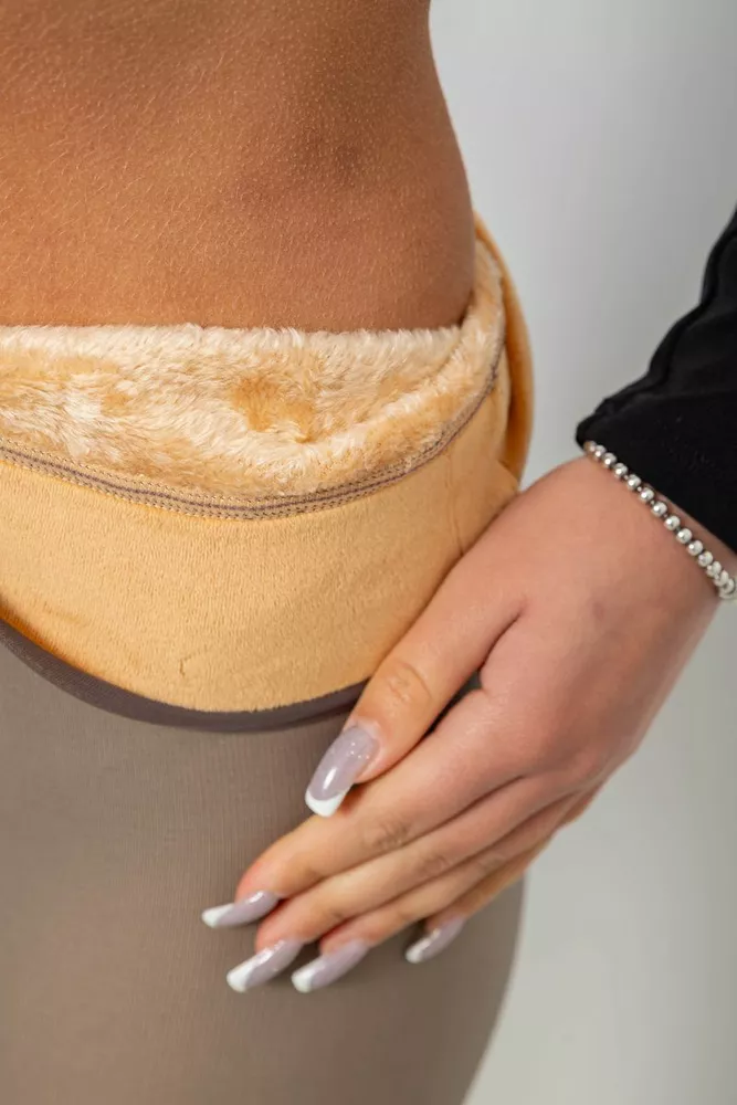 Купить Термолосины утепленные на меху, цвет коричневый, 139RP032 - Фото №7