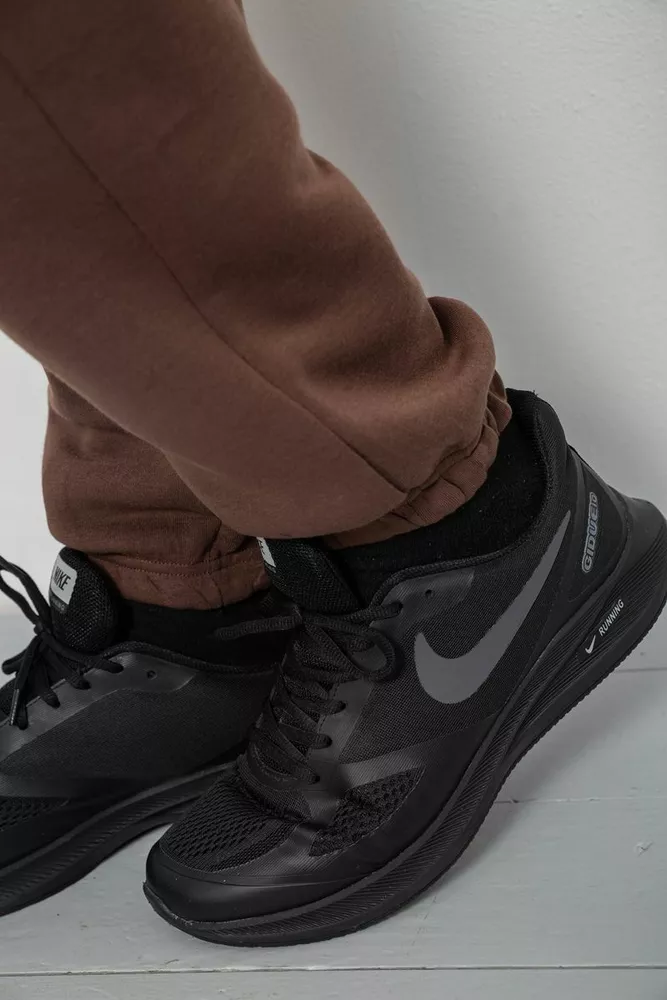 Купити Спортивні штани чоловічі на флісі, колір коричневий, 129RA9997 - Фото №6