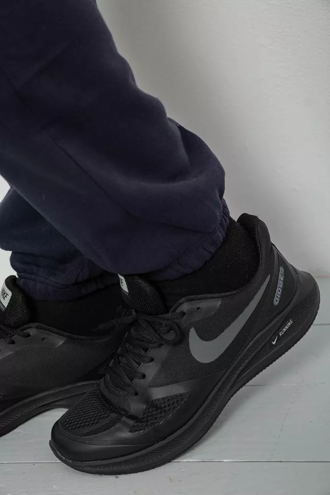 Купити Спортивні штани чоловічі на флісі, колір синій, 129RA9997 - Фото №6