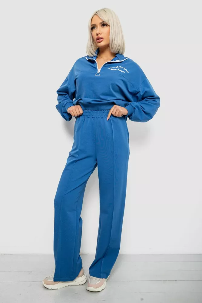 Купити Спортивний костюм жіночий з принтом, колір джинс, 244R1061AG-1 - Фото №3