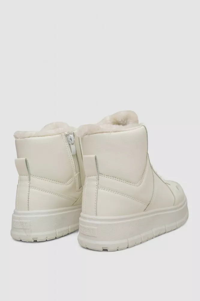 Купить Кроссовки женские зимние на меху, цвет белый, 248RMB07 - Фото №4