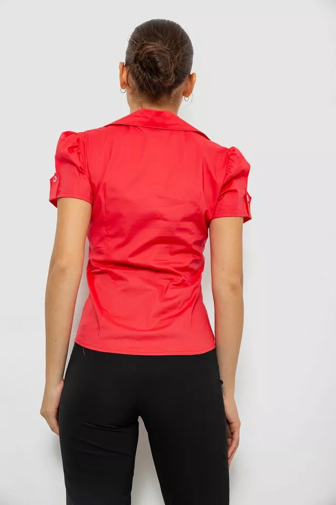Купити Сорочка жіноча однотонна, колір темно-кораловий, 230R070 - Фото №4