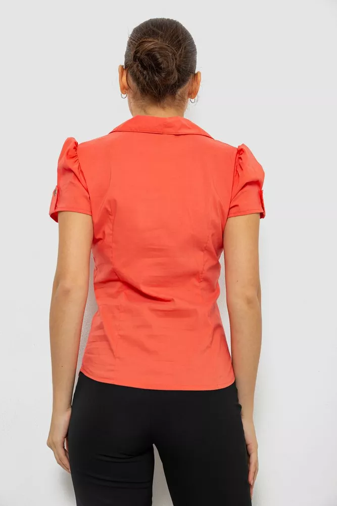Купити Сорочка жіноча однотонна, колір кораловий, 230R070 - Фото №4