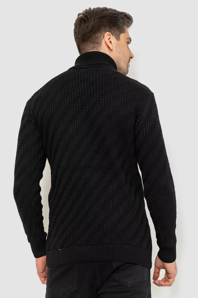 Купити Гольф чоловічий, колір чорний, 161R696 - Фото №4