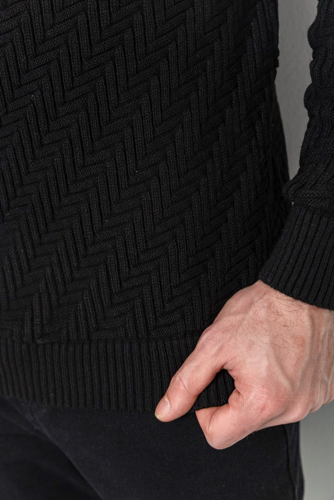 Купити Гольф чоловічий, колір чорний, 161R696 - Фото №5