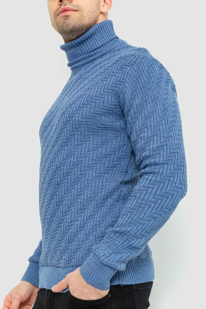 Купити Гольф чоловічий, колір джинс, 161R696 оптом - Фото №3