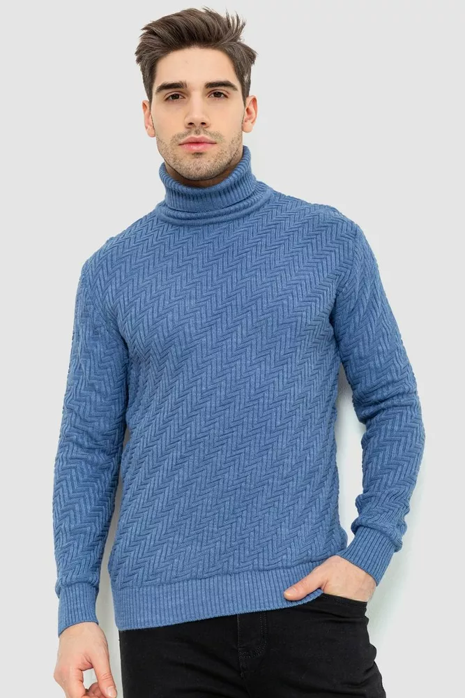 Купити Гольф чоловічий, колір джинс, 161R696 оптом - Фото №1