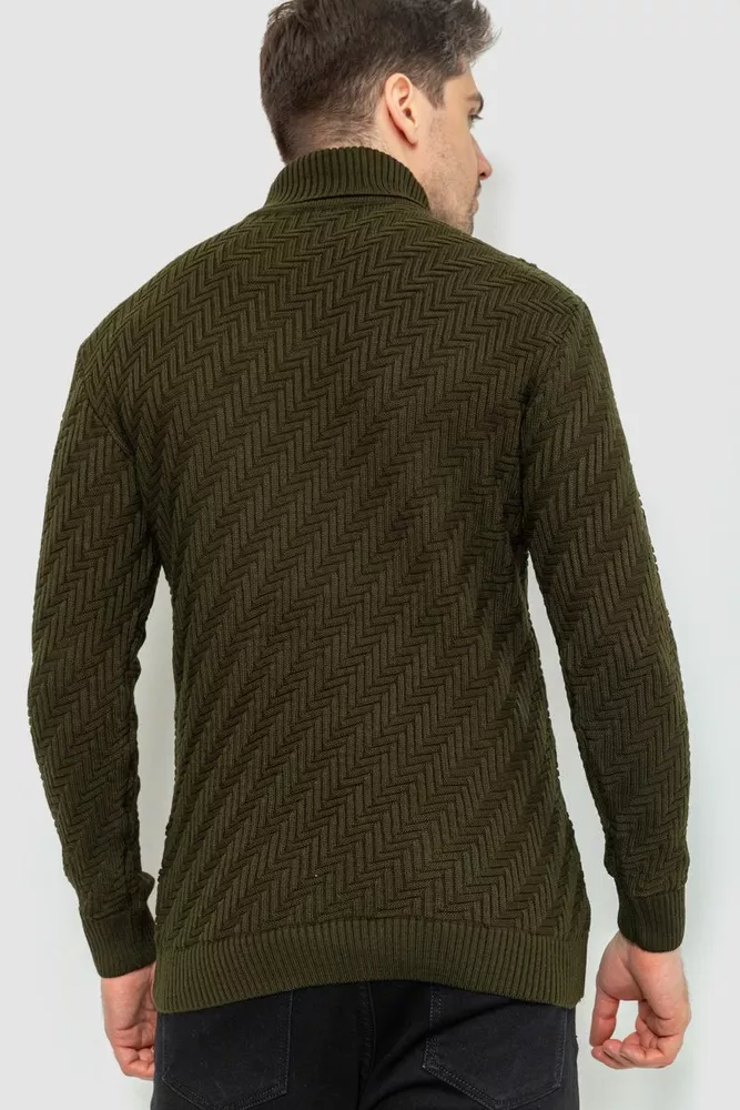 Купити Гольф чоловічий, колір хакі, 161R696 - Фото №4