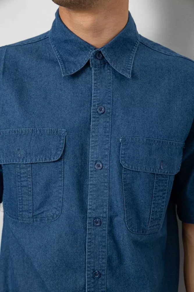Купить Рубашка мужская джинсовая, цвет джинс, 129RT-16 - Фото №6