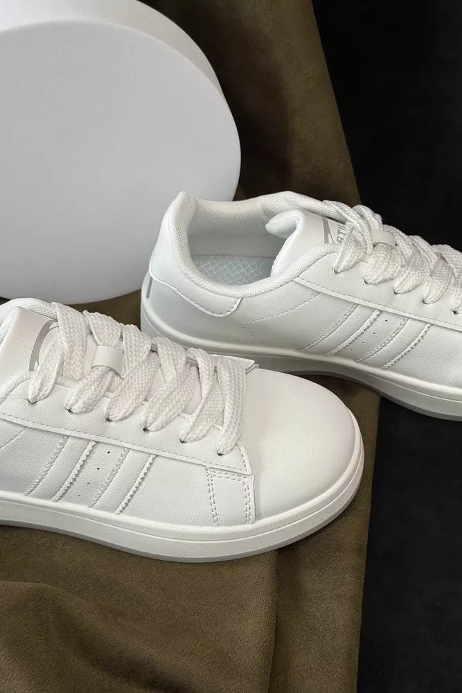 Купити Кеди жіночі, колір біло-сірий, 248RJH100-5 оптом - Фото №2