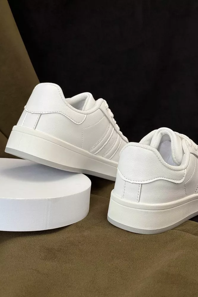 Купити Кеди жіночі, колір біло-сірий, 248RJH100-5 оптом - Фото №4