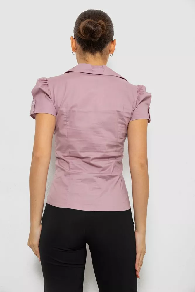 Купити Сорочка жіноча однотонна, колір пудровий, 230R070 - Фото №4